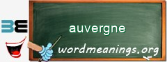 WordMeaning blackboard for auvergne